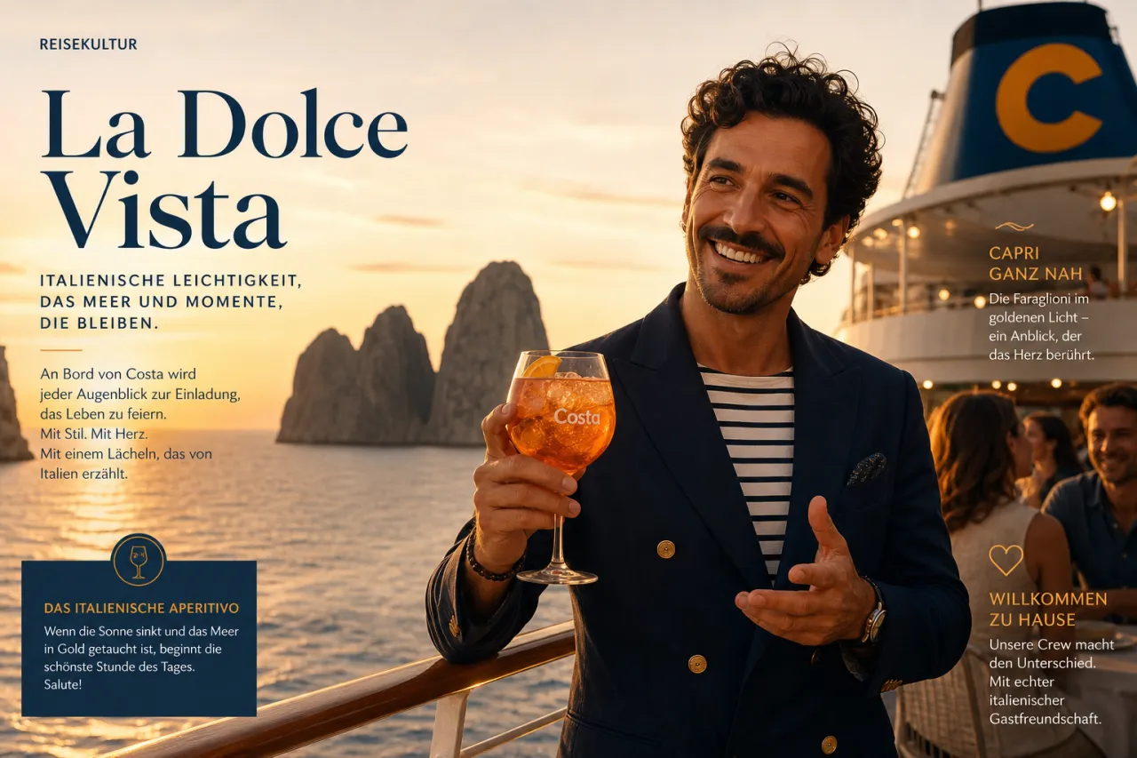Costa Kreuzfahrten: Giovanni Zarrella bringt "La Bella Vita" auf die Weltmeere
