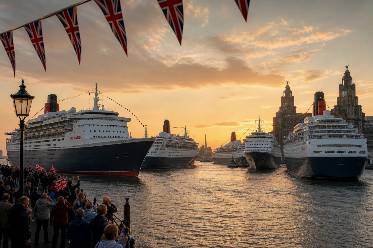 Cunard 2028: 190 Kreuzfahrten, 36 Länder – und ein historisches Treffen aller vier Schiffe