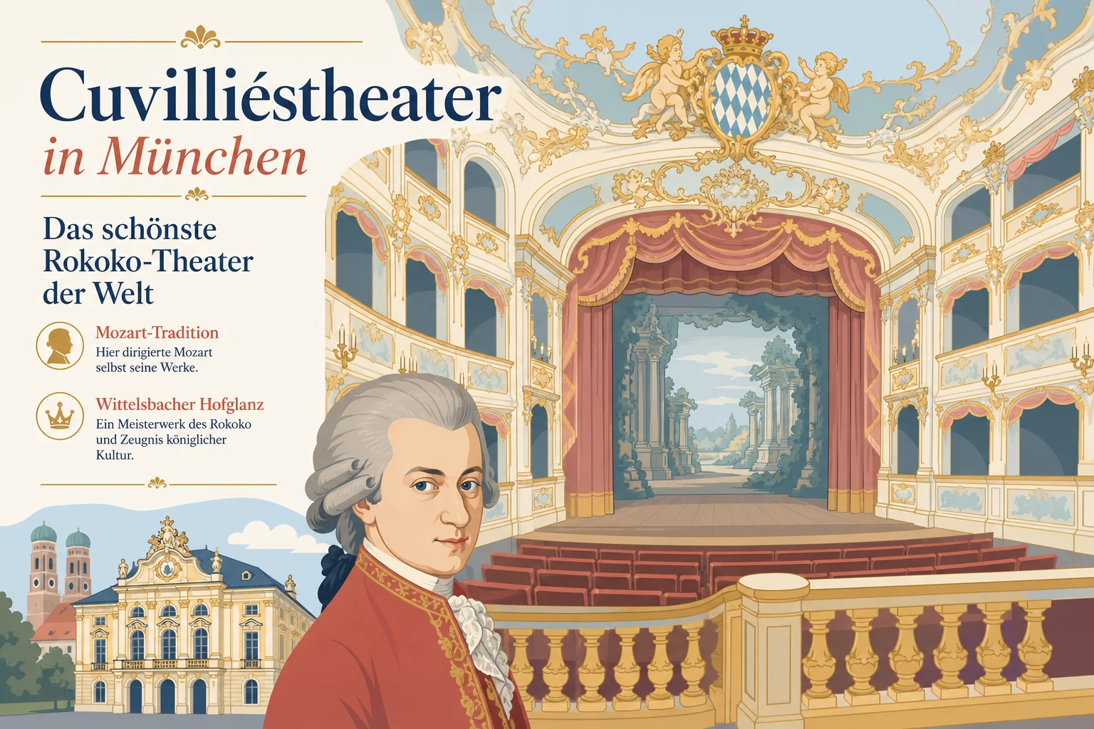 Cuvilliéstheater in München: Das schönste Rokoko-Theater der Welt mit Mozart-Tradition und Wittelsbacher Hofglanz