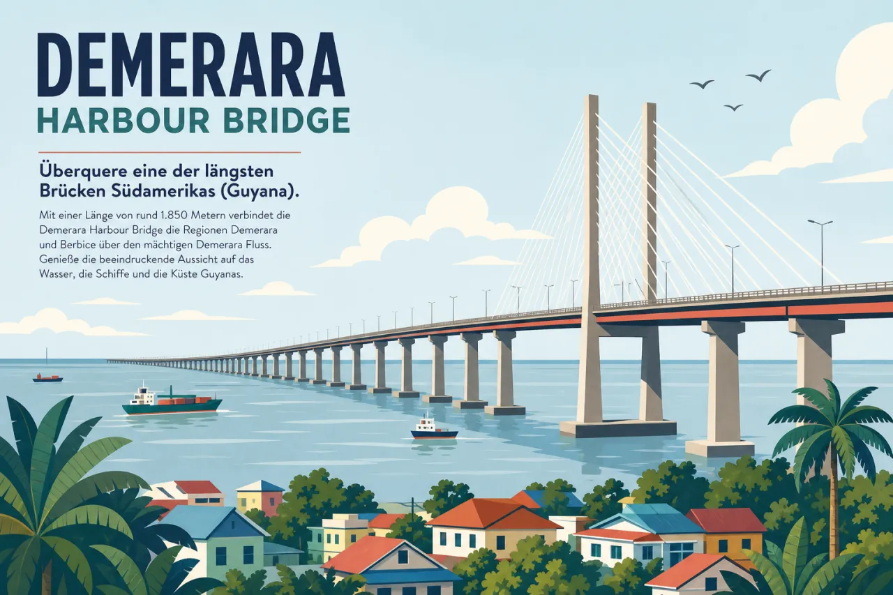 Demerara Harbour Bridge: Überquere eine der längsten Brücken Südamerikas