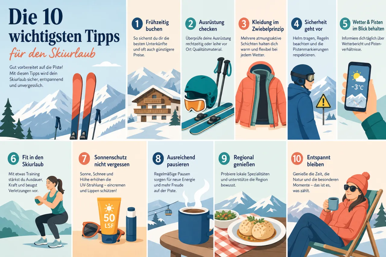 Die 10 wichtigsten Tipps für den Skiurlaub