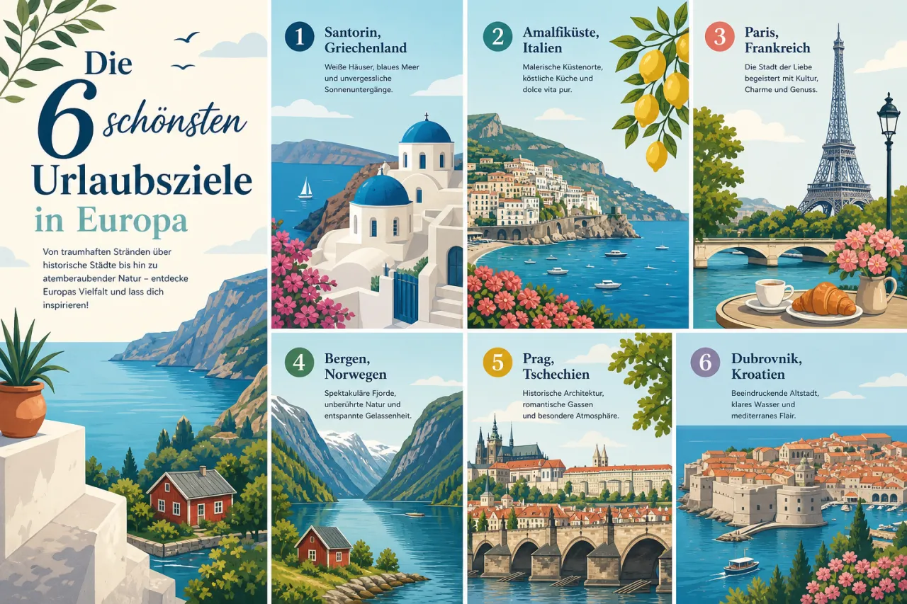 Die 6 schönsten Urlaubsziele in Europa