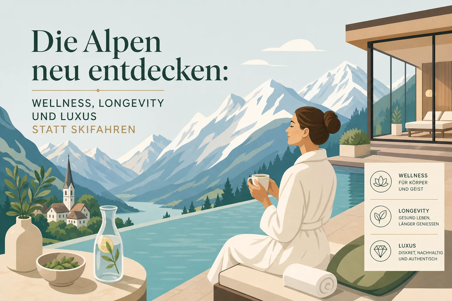 Die Alpen neu entdecken: Wellness, Longevity und Luxus statt Skifahren