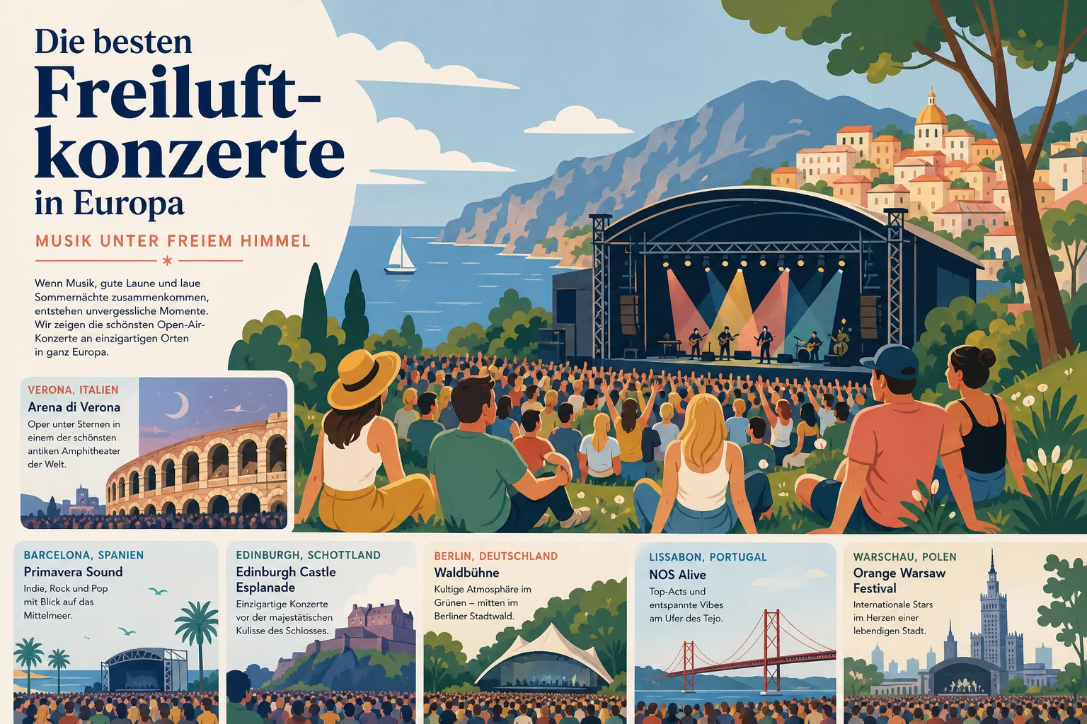 Die besten Freiluftkonzerte in Europa – Musik unter freiem Himmel