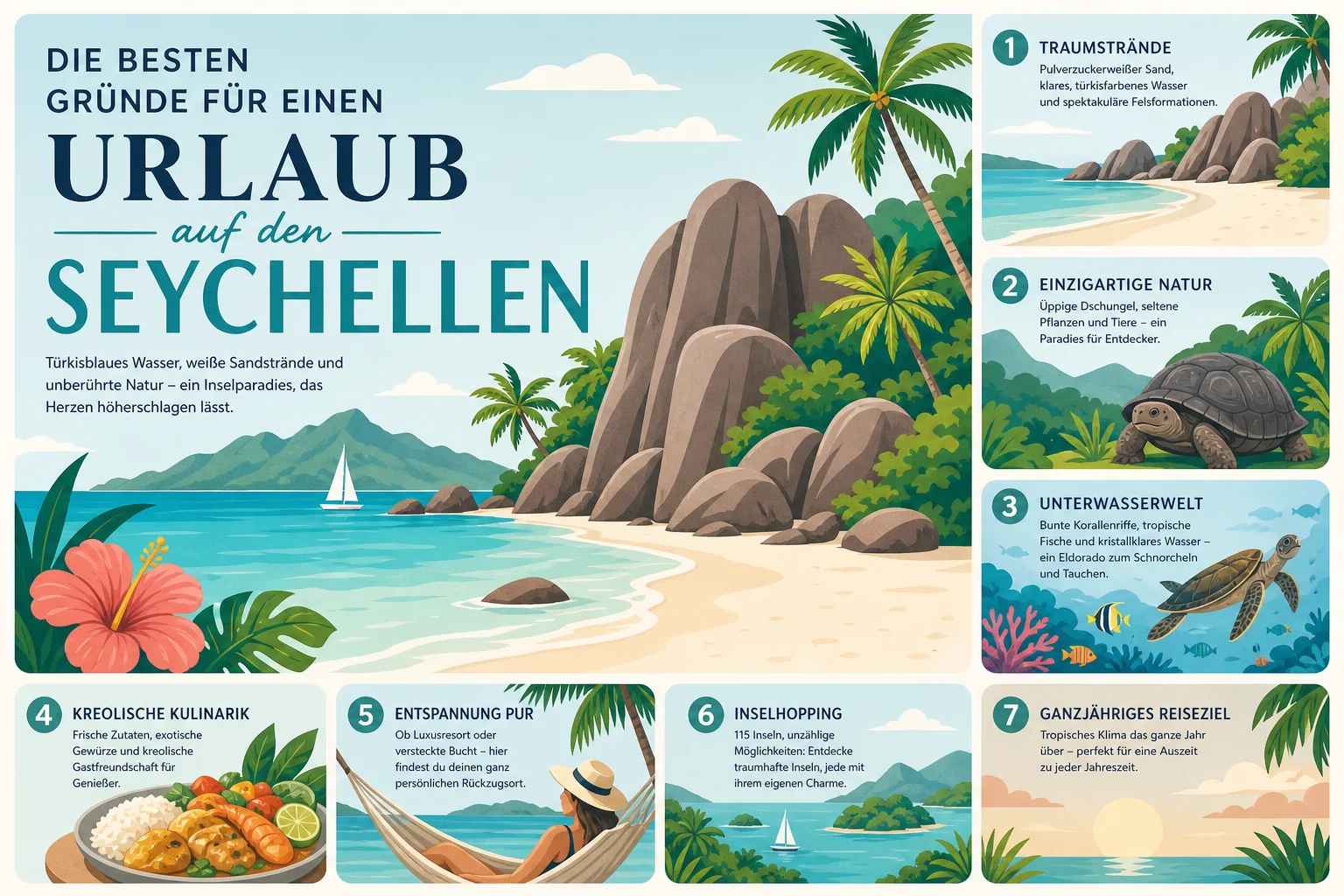 Die besten Gründe für einen Urlaub auf den Seychellen