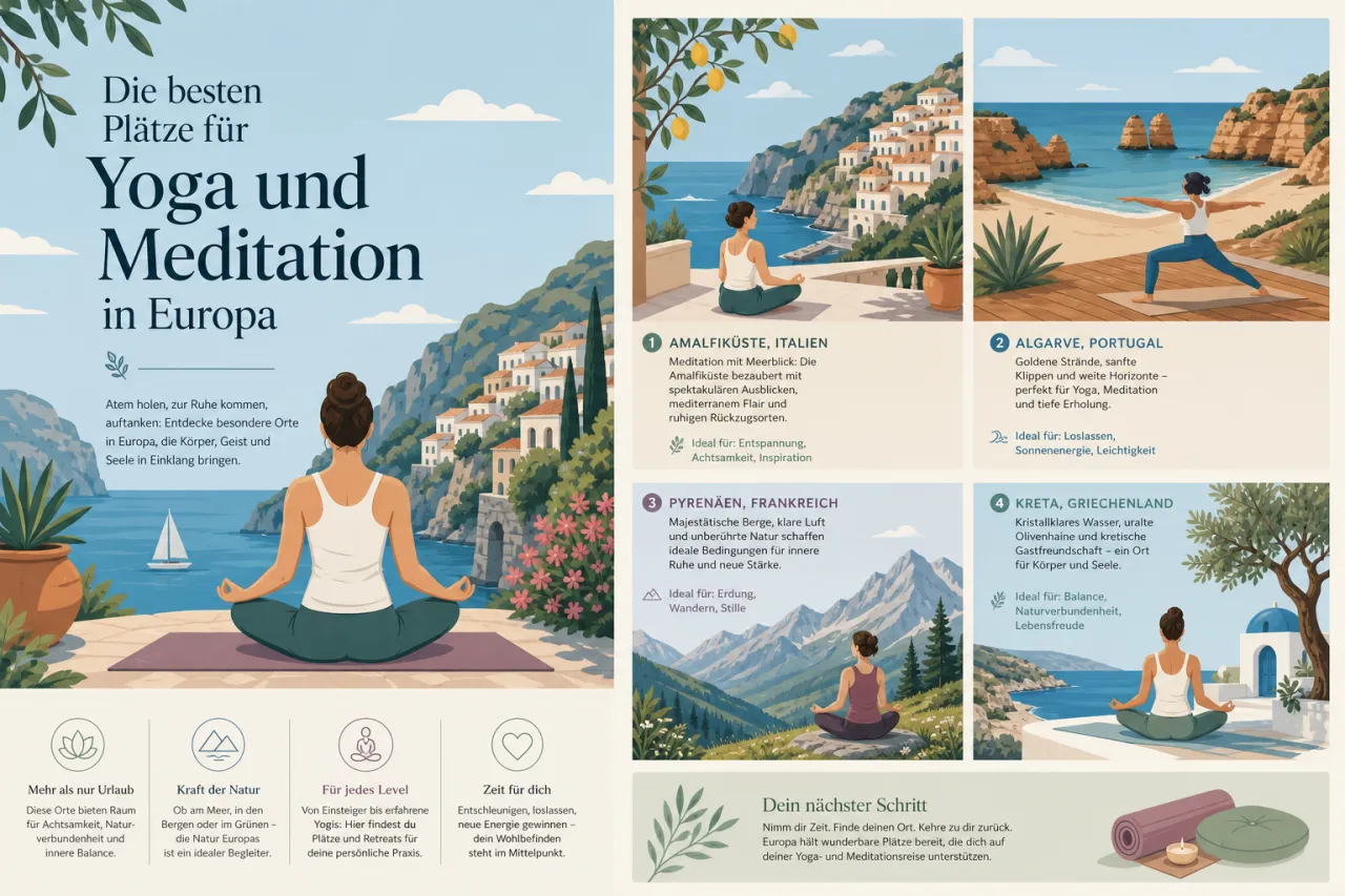 Die besten Plätze für Yoga und Meditation in Europa