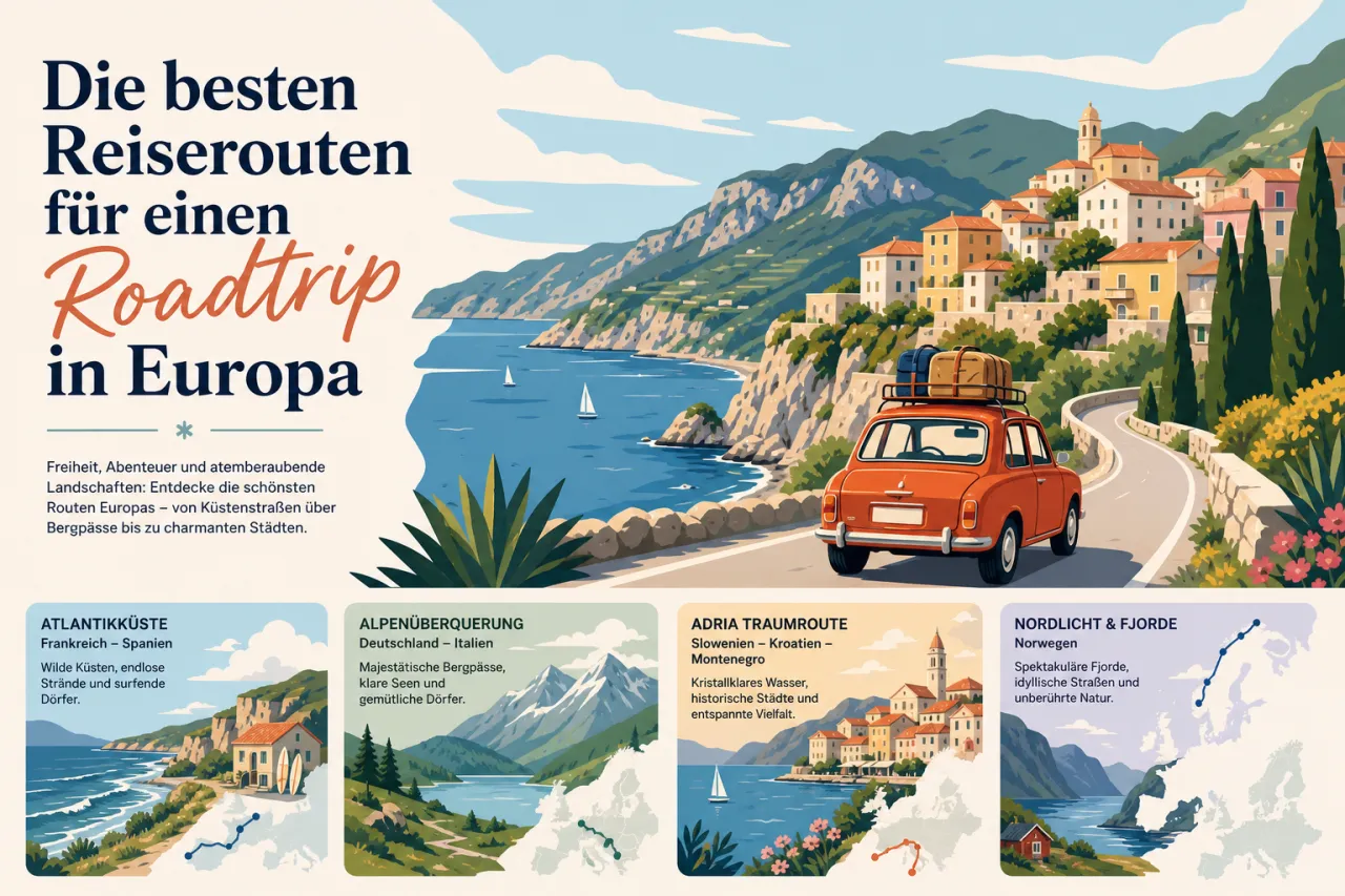 Die besten Reiserouten für einen Roadtrip in Europa