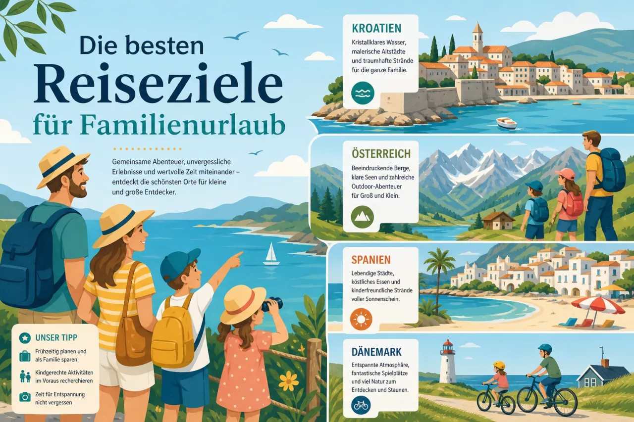 Die besten Reiseziele für Familienurlaub