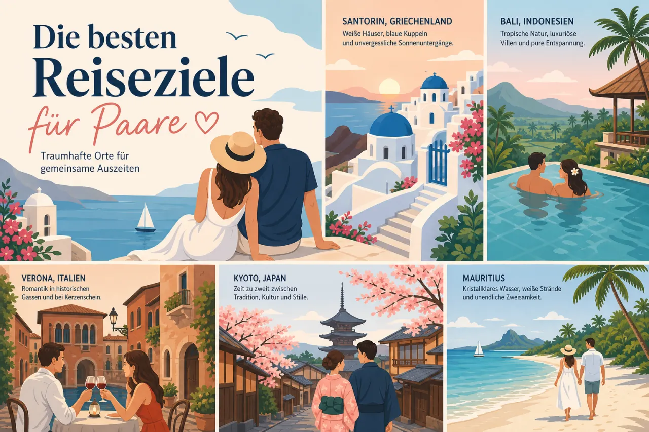 Die besten Reiseziele für Paare