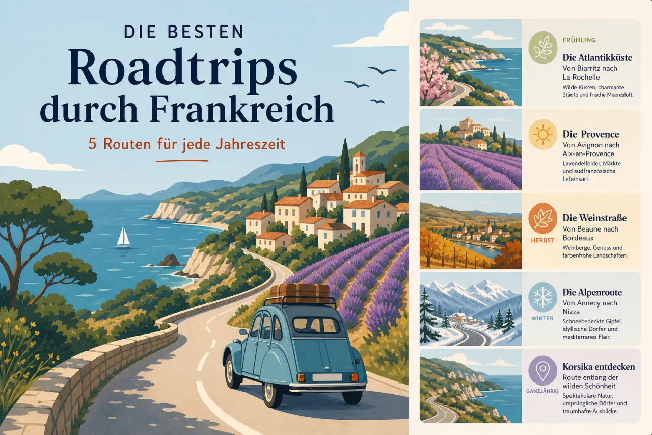 Die besten Roadtrips durch Frankreich – 5 Routen für jede Jahreszeit