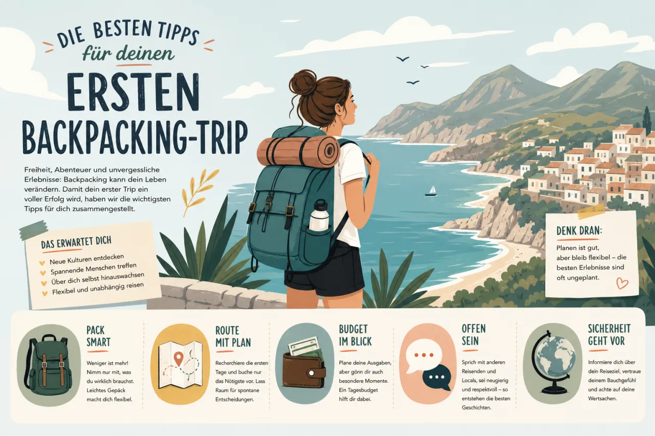 Die besten Tipps für deinen ersten Backpacking-Trip