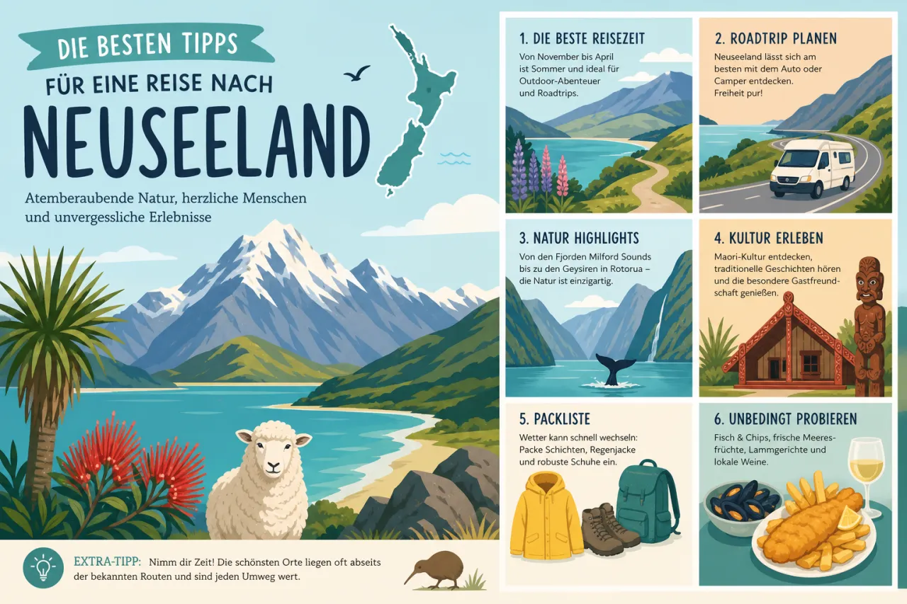 Die besten Tipps für eine Reise nach Neuseeland