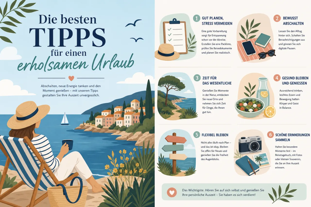 Die besten Tipps für einen erholsamen Urlaub