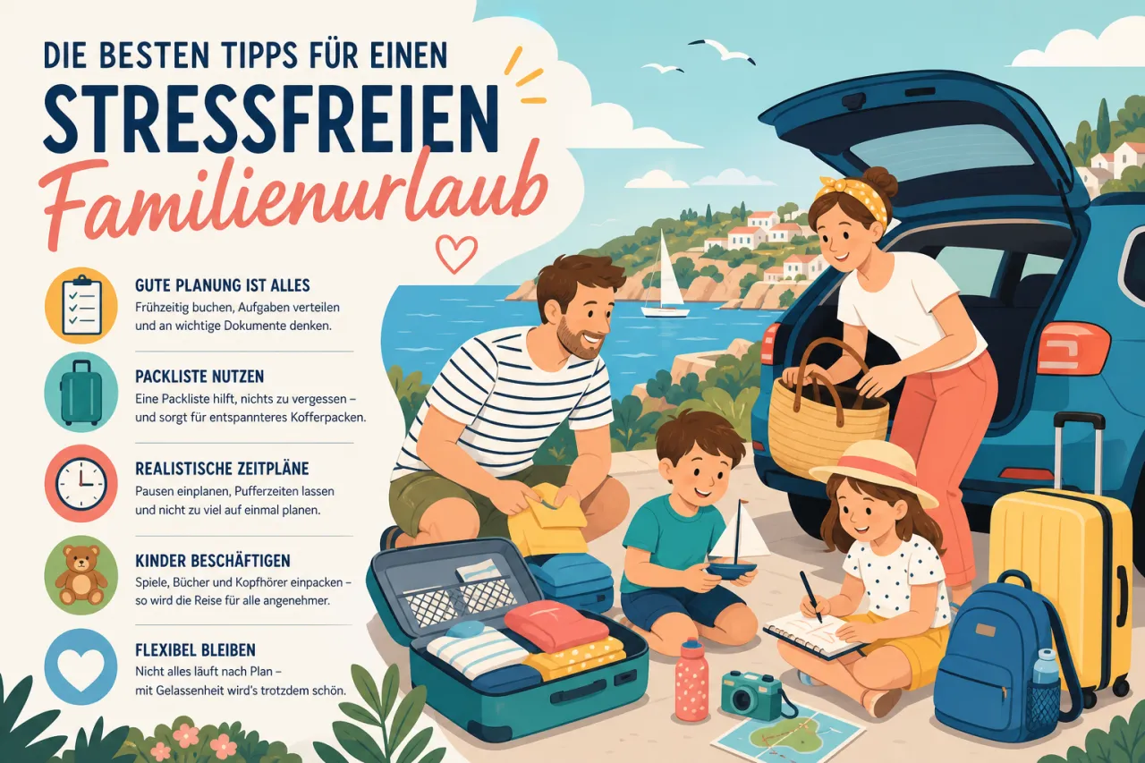 Die besten Tipps für einen stressfreien Familienurlaub
