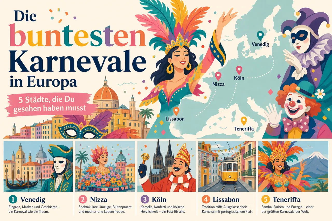 Die buntesten Karnevale in Europa – 5 Städte, die Du gesehen haben musst