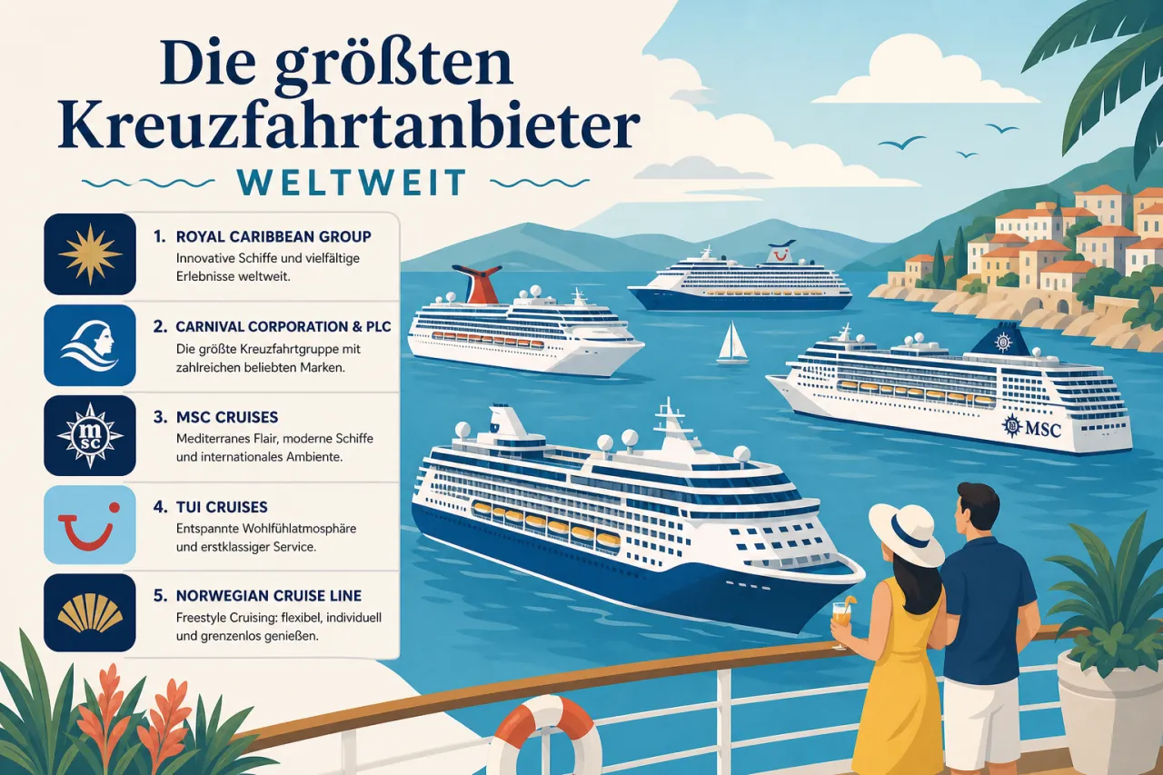 Die größten Kreuzfahrtanbieter