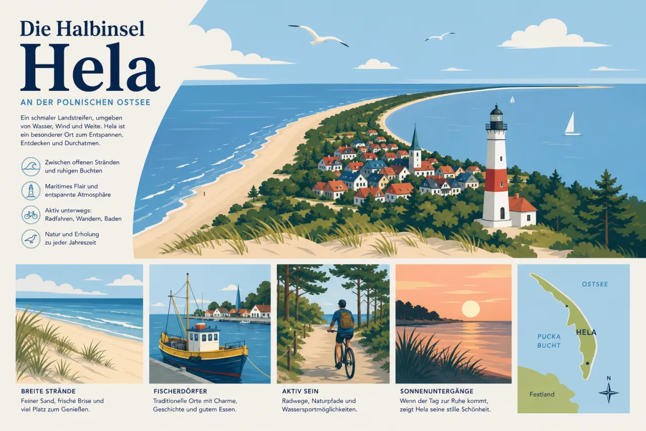 Die Halbinsel Hela (Hel) an der polnischen Ostsee
