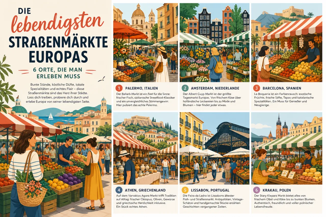 Die lebendigsten Straßenmärkte Europas – 6 Orte, die man erleben muss