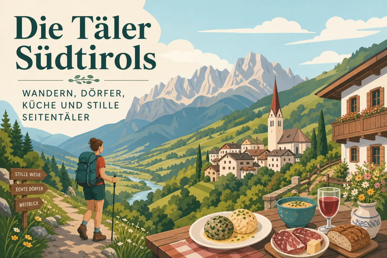 Die Täler Südtirols: Wandern, Dörfer, Küche und stille Seitentäler
