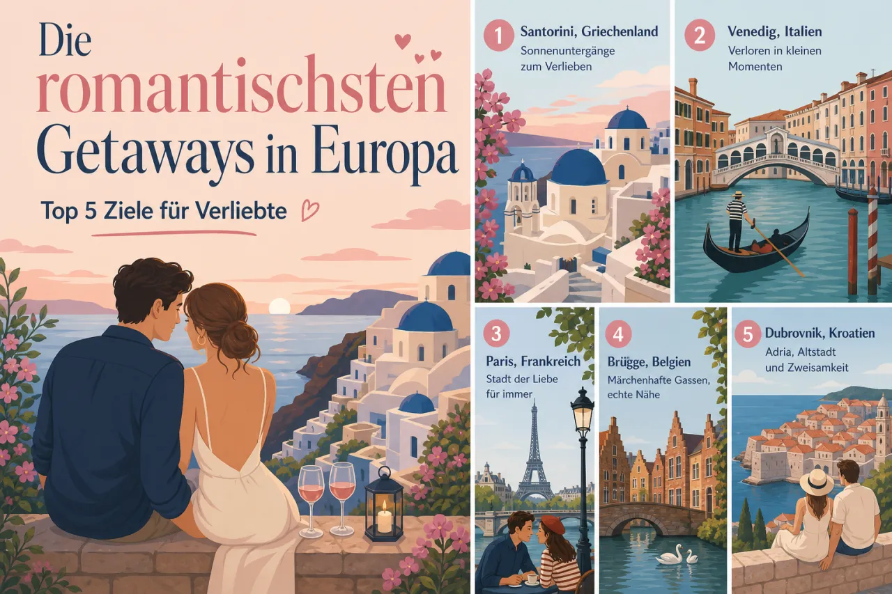 Die romantischsten Getaways in Europa – Top 5 Ziele für Verliebte