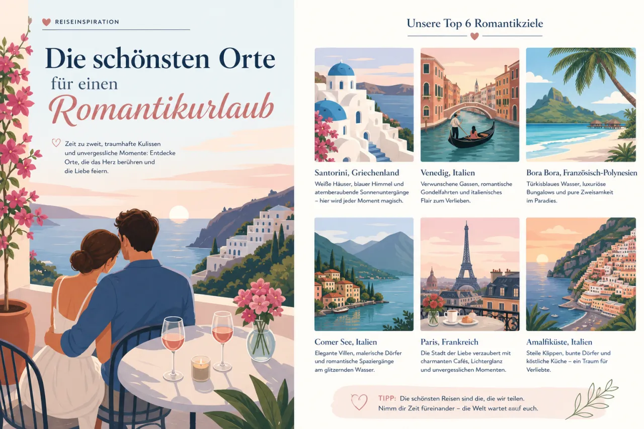 Die schönsten Orte für einen Romantikurlaub
