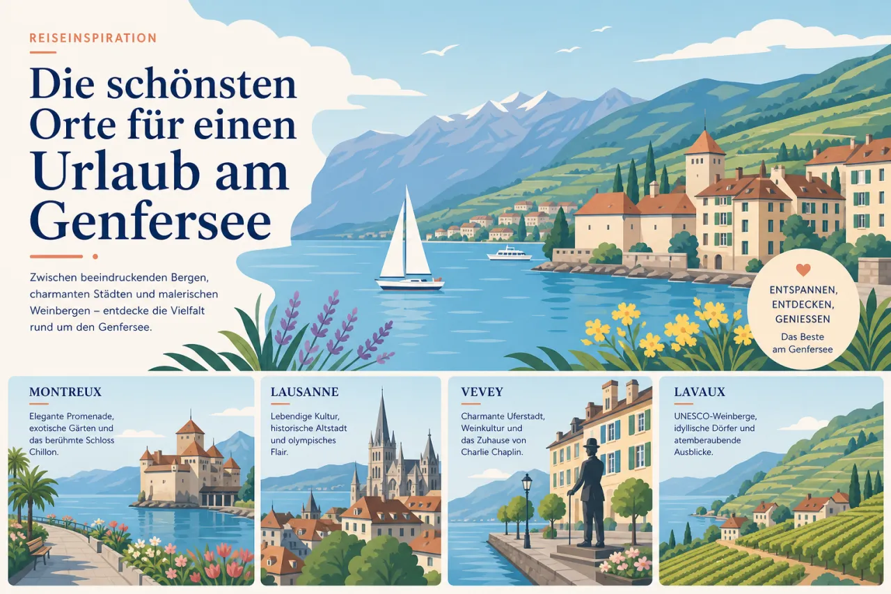 Die schönsten Orte für einen Urlaub am Genfersee