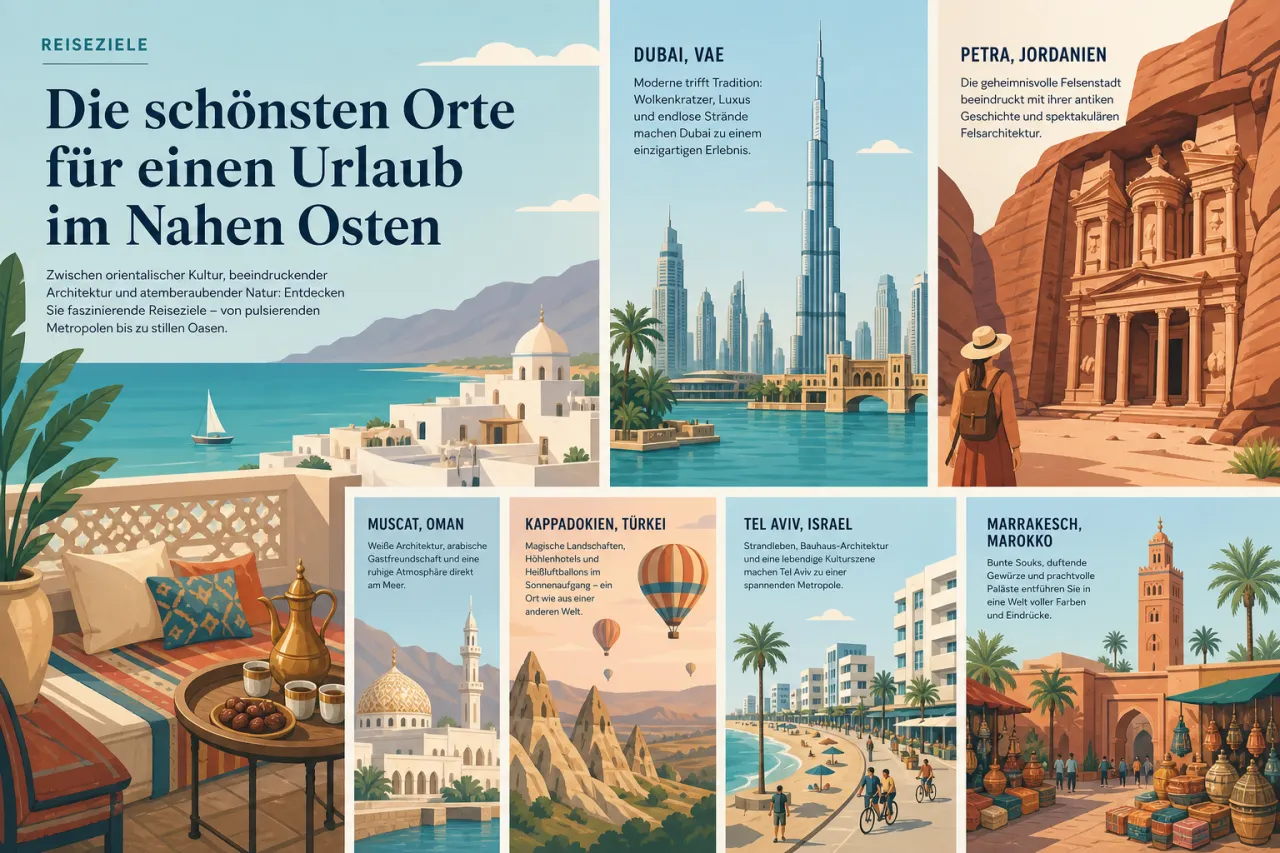 Die schönsten Orte für einen Urlaub im Nahen Osten