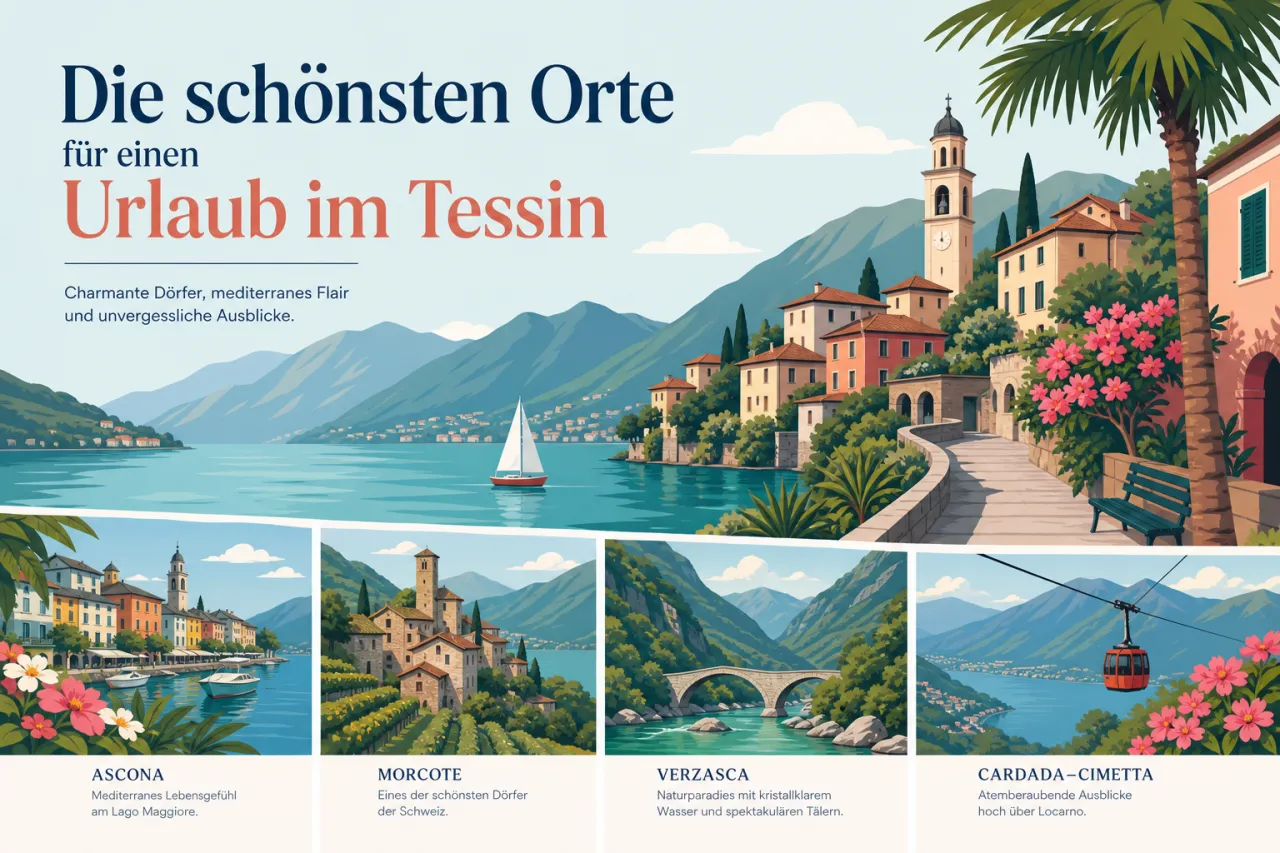 Die schönsten Orte für einen Urlaub im Tessin