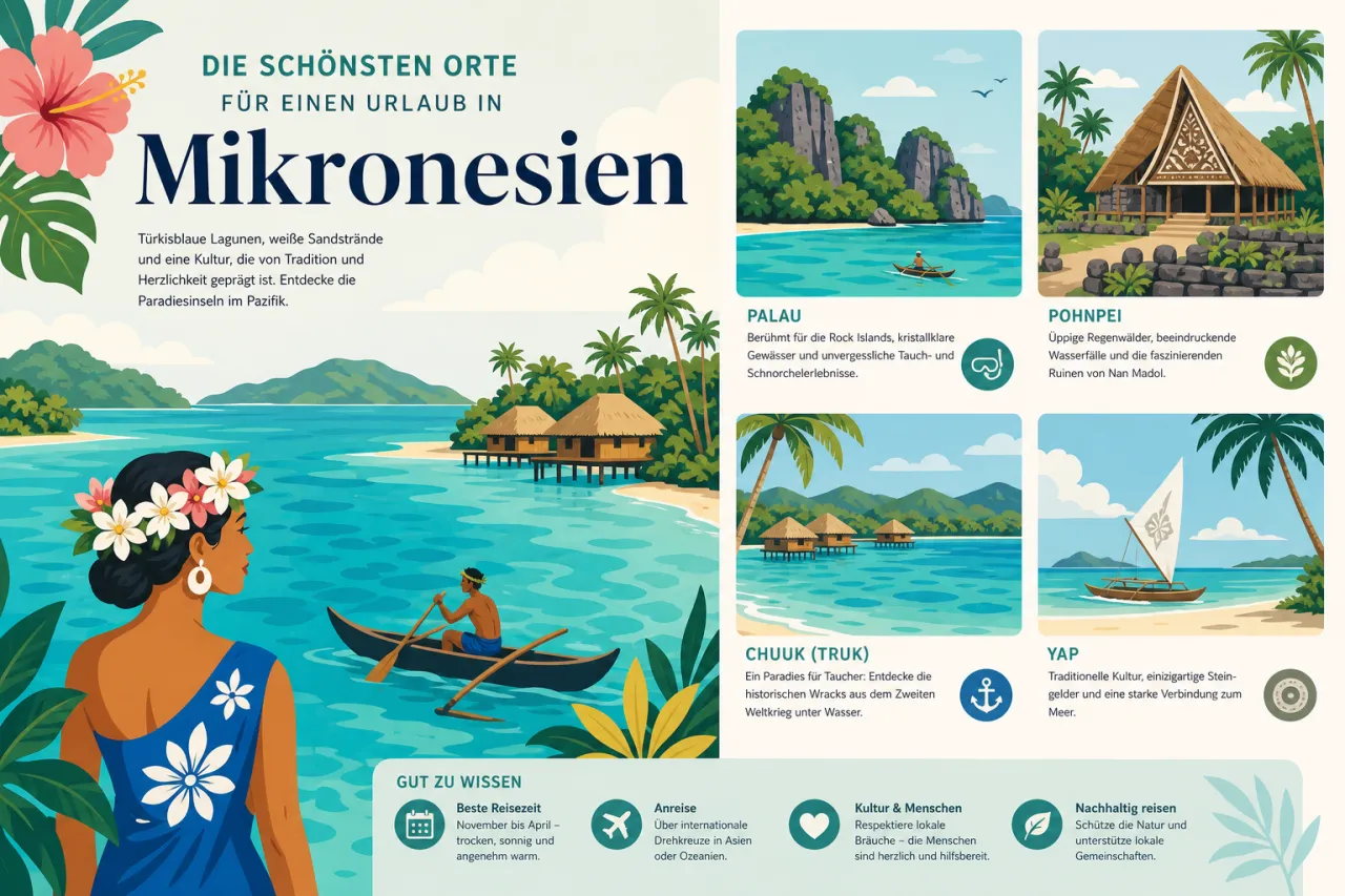 Die schönsten Orte für einen Urlaub in Mikronesien