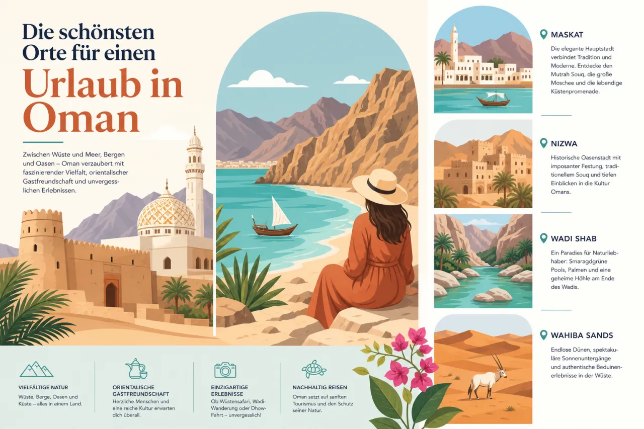 Die schönsten Orte für einen Urlaub in Oman