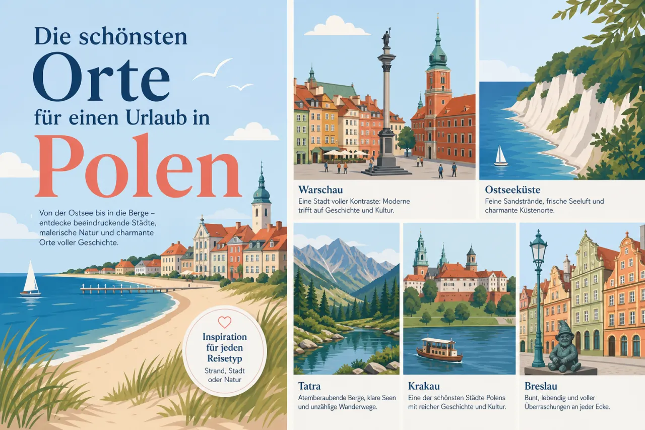 Die schönsten Orte für einen Urlaub in Polen