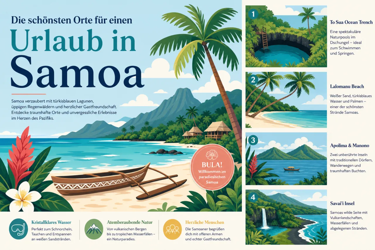 Die schönsten Orte für einen Urlaub in Samoa