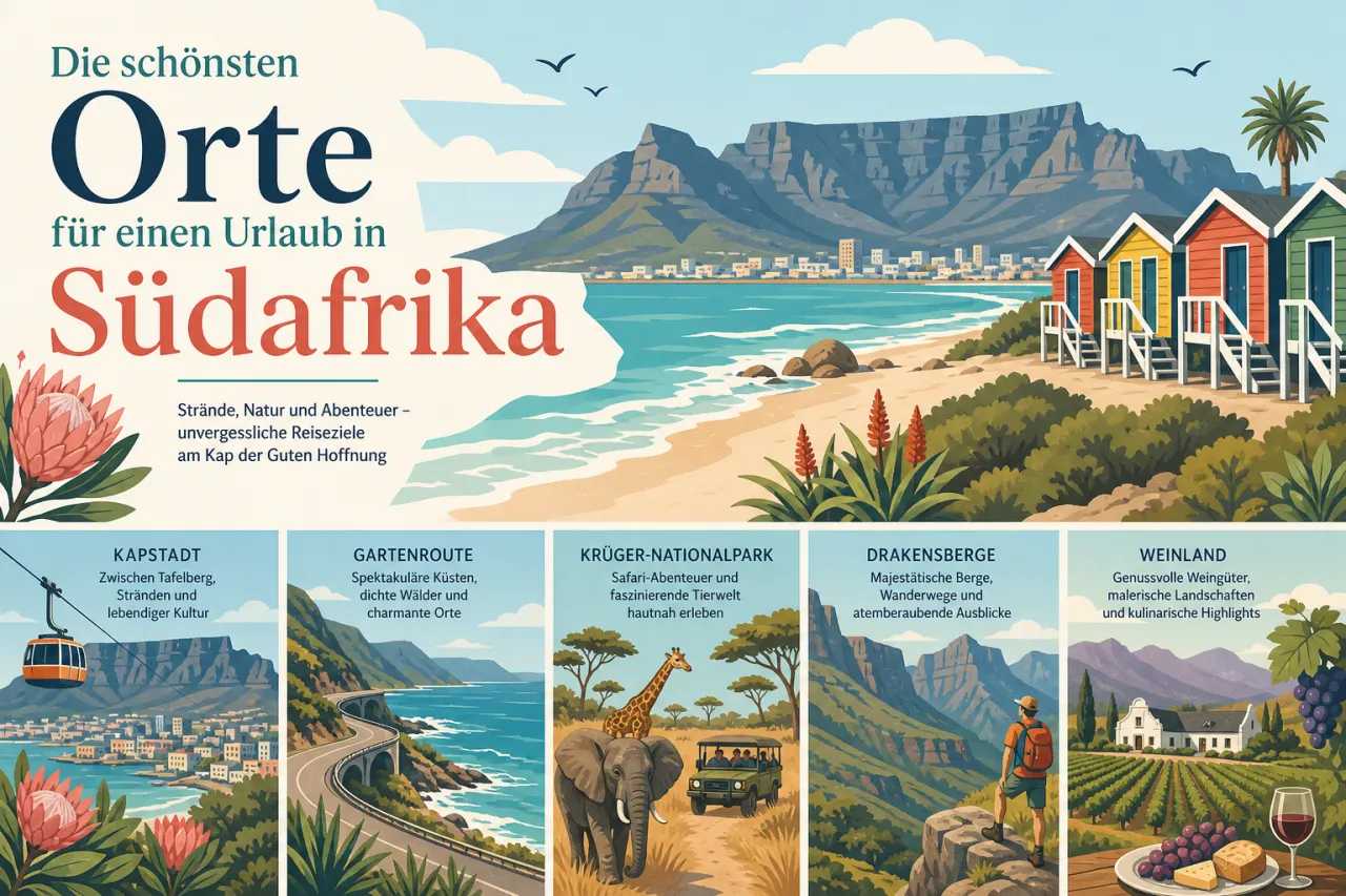 Die schönsten Orte für einen Urlaub in Südafrika