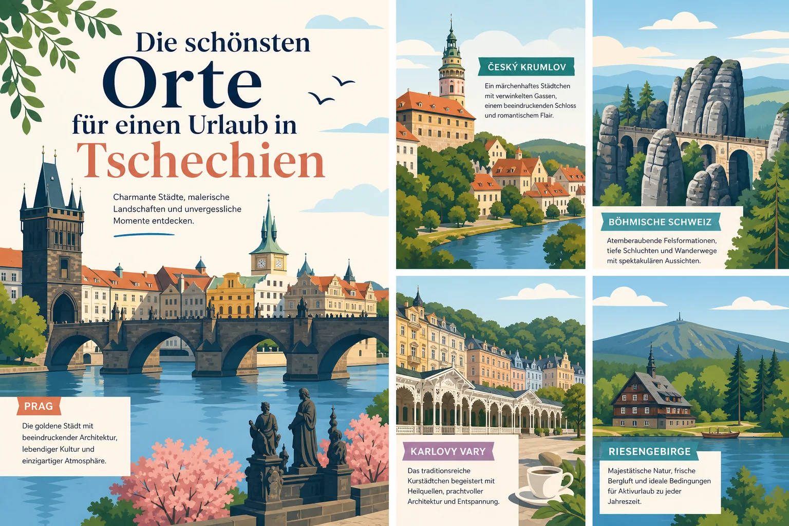 Die schönsten Orte für einen Urlaub in Tschechien
