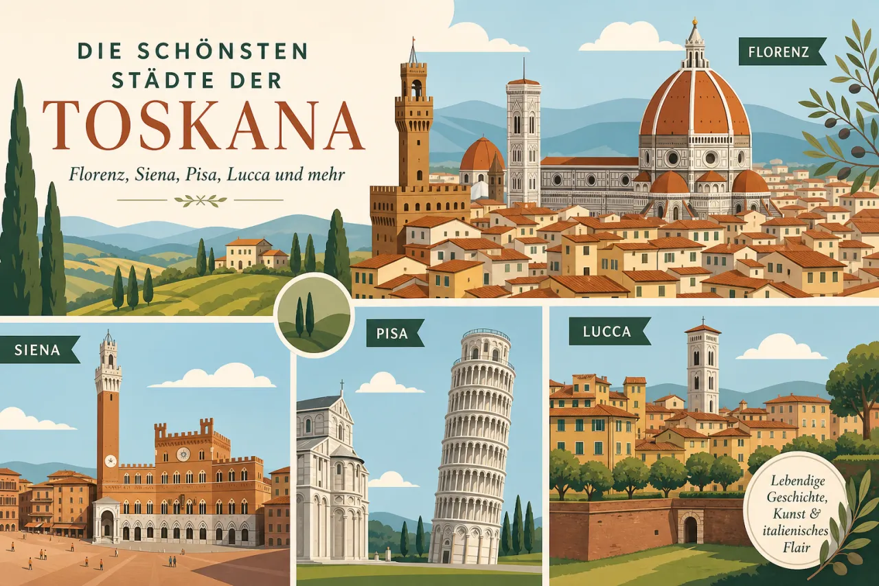 Die schönsten Städte der Toskana: Florenz, Siena, Pisa, Lucca und mehr