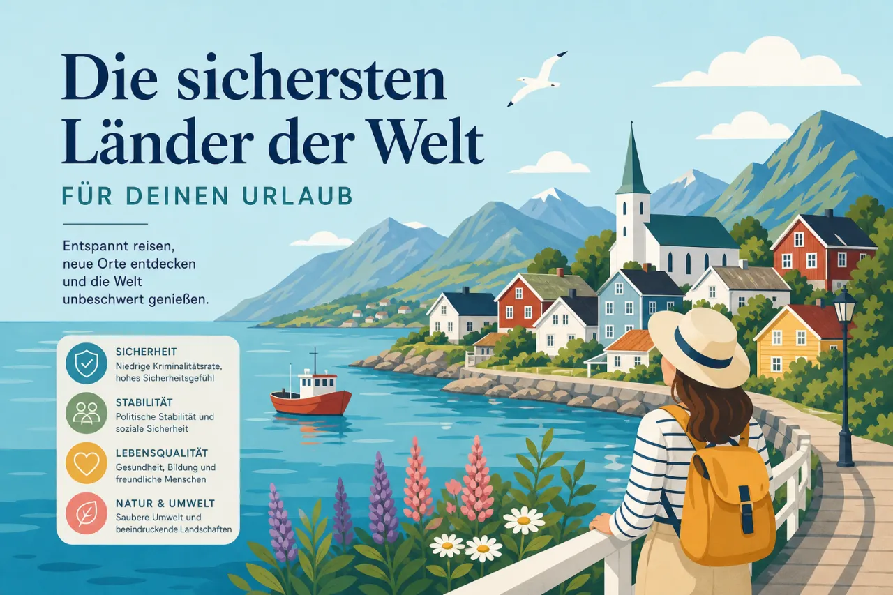 Die sichersten Länder der Welt für Deinen Urlaub
