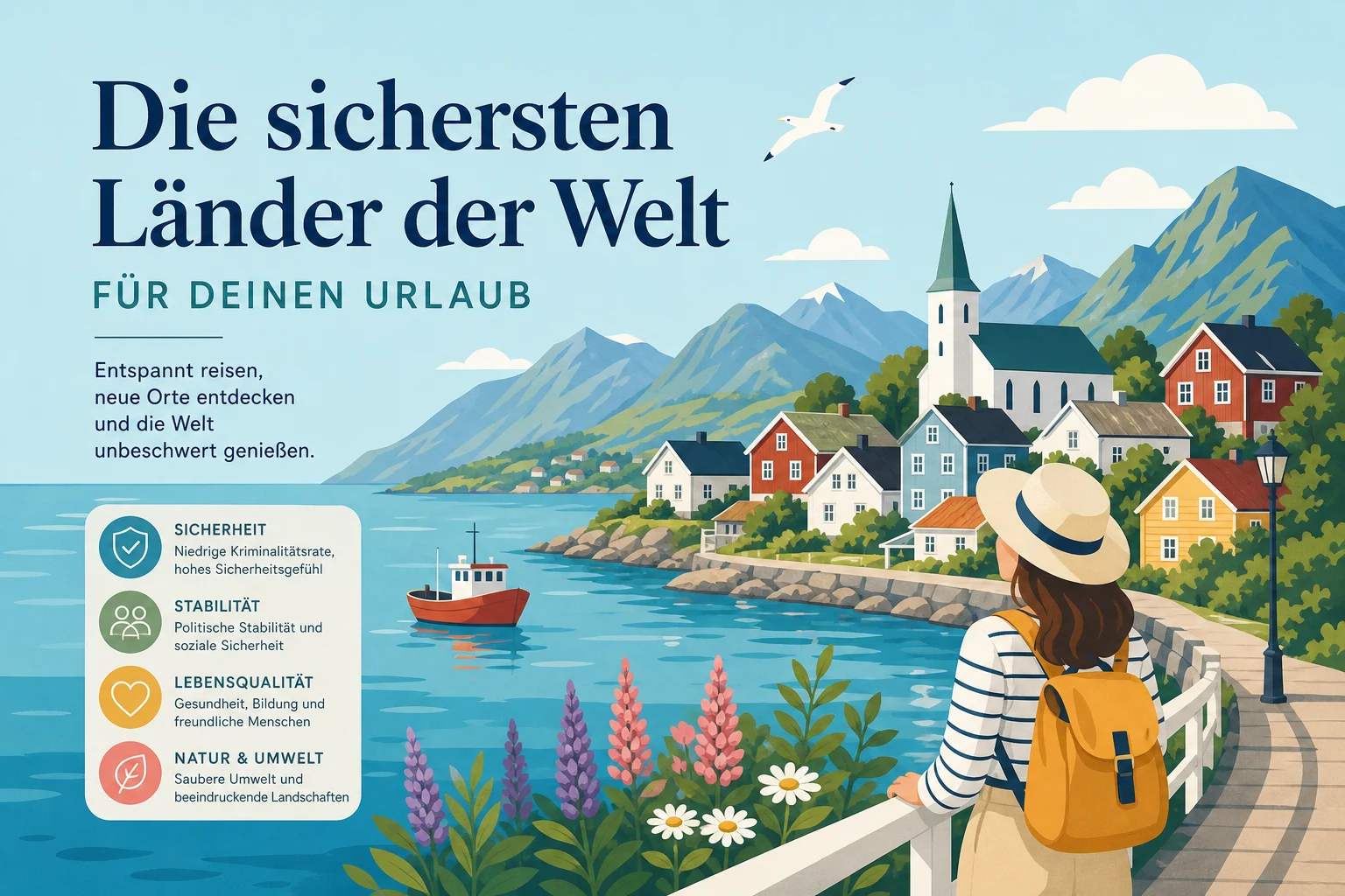 Die sichersten Länder der Welt für Deinen Urlaub