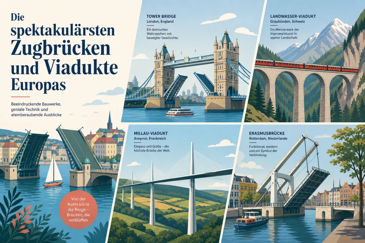 Die spektakulärsten Zugbrücken und Viadukte Europas
