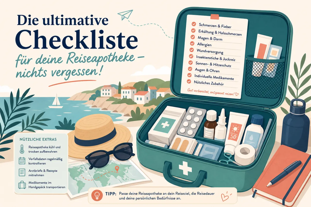 Die ultimative Checkliste für deine Reiseapotheke – nichts vergessen!