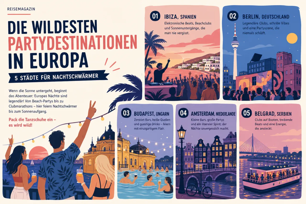 Die wildesten Partydestinationen in Europa – 5 Städte für Nachtschwärmer