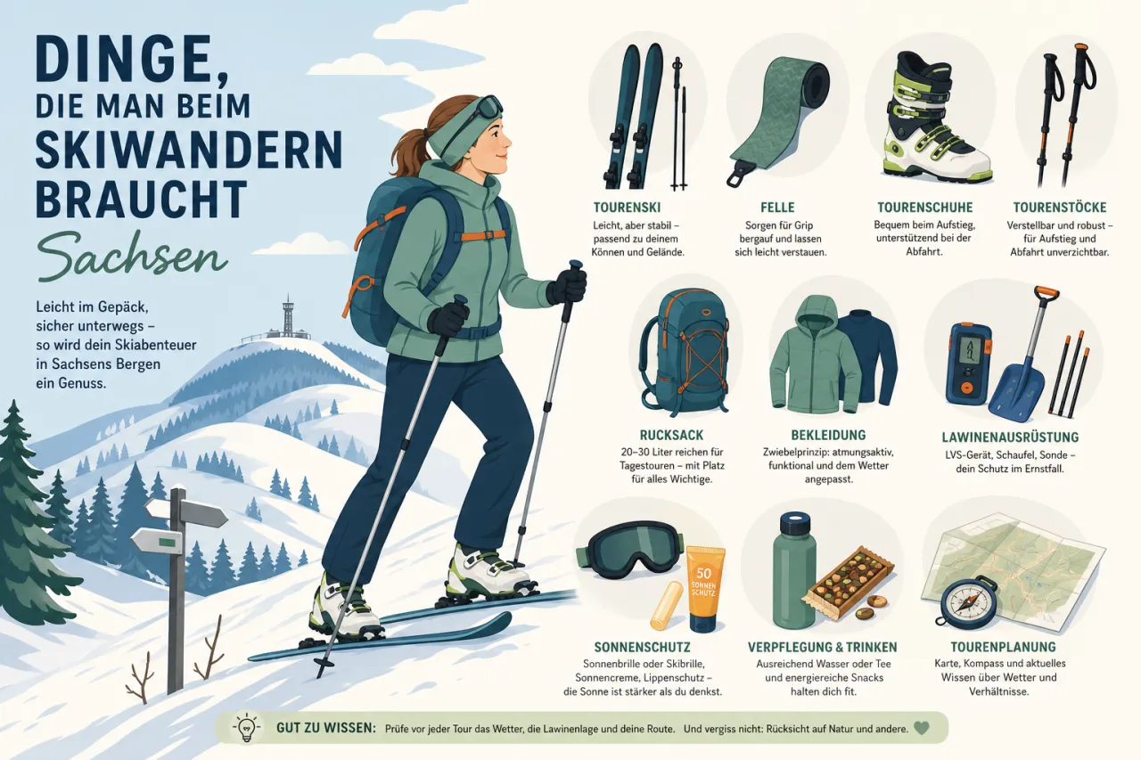 Dinge, die man beim Skiwandern braucht