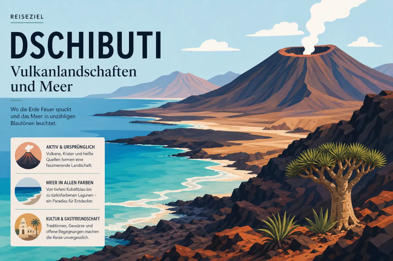 Dschibuti: Vulkanlandschaften und Meer