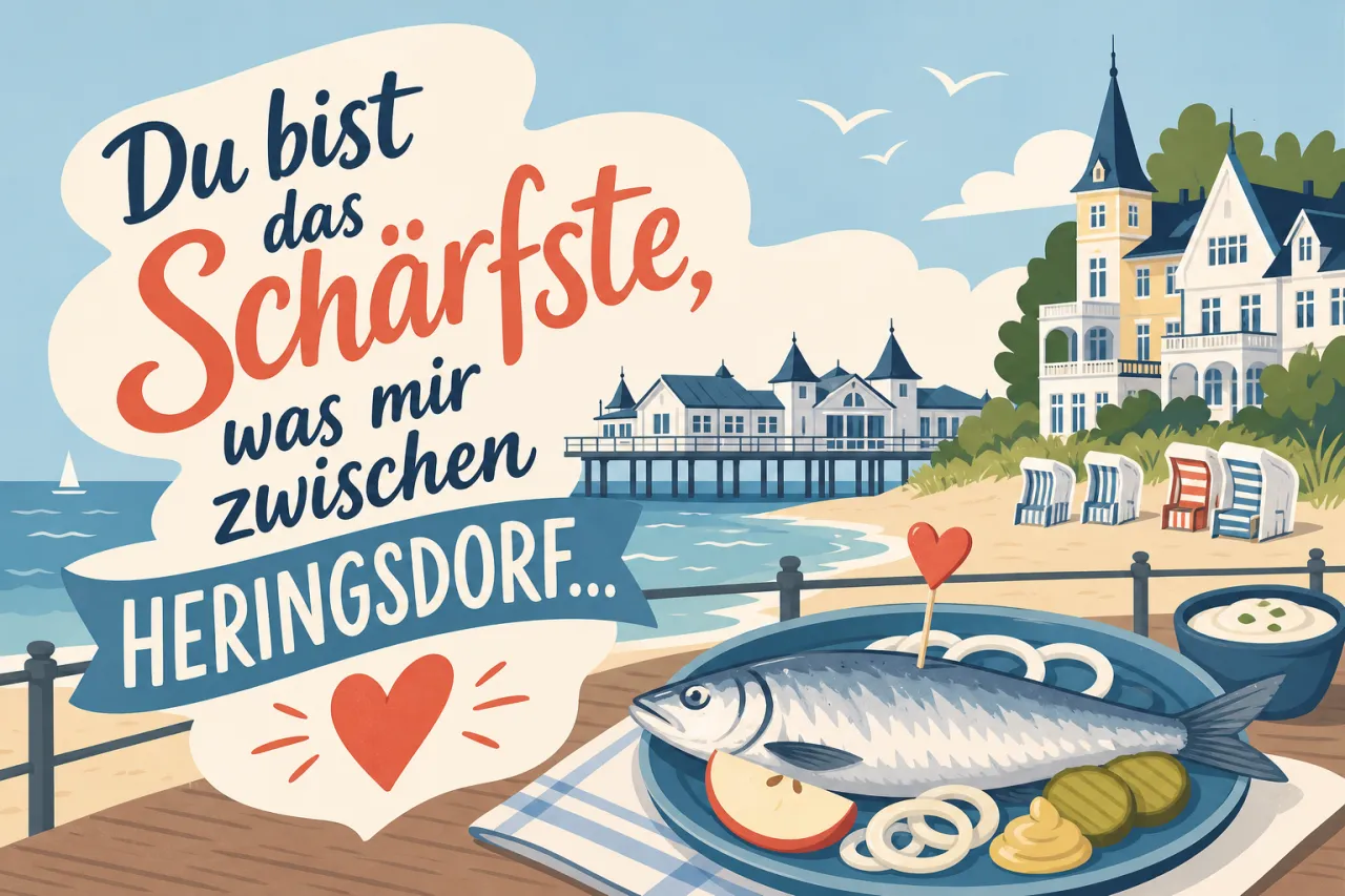 Du bist das Schärfste, was mir zwischen Heringsdorf...