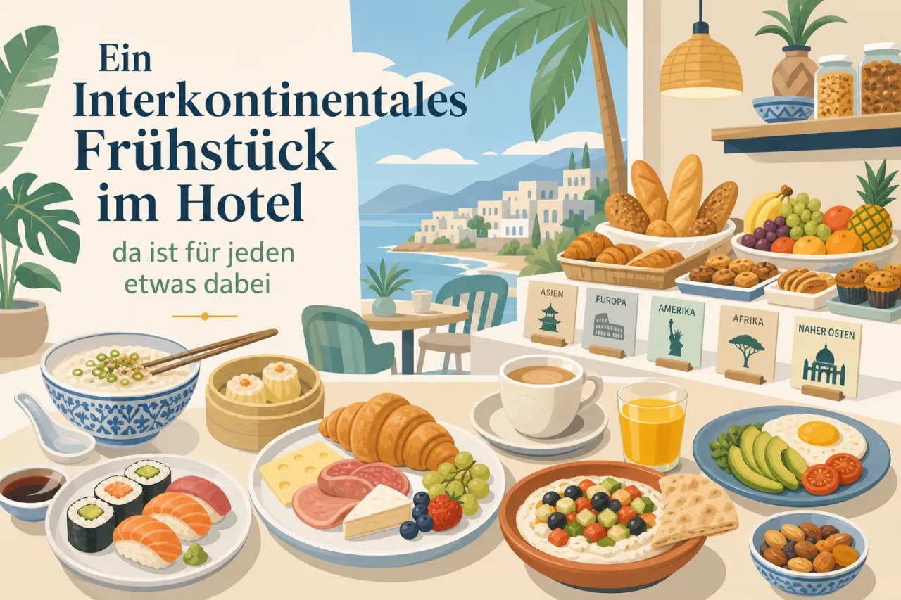 Ein interkontinentales Frühstück im Hotel - da ist für jeden etwas dabei