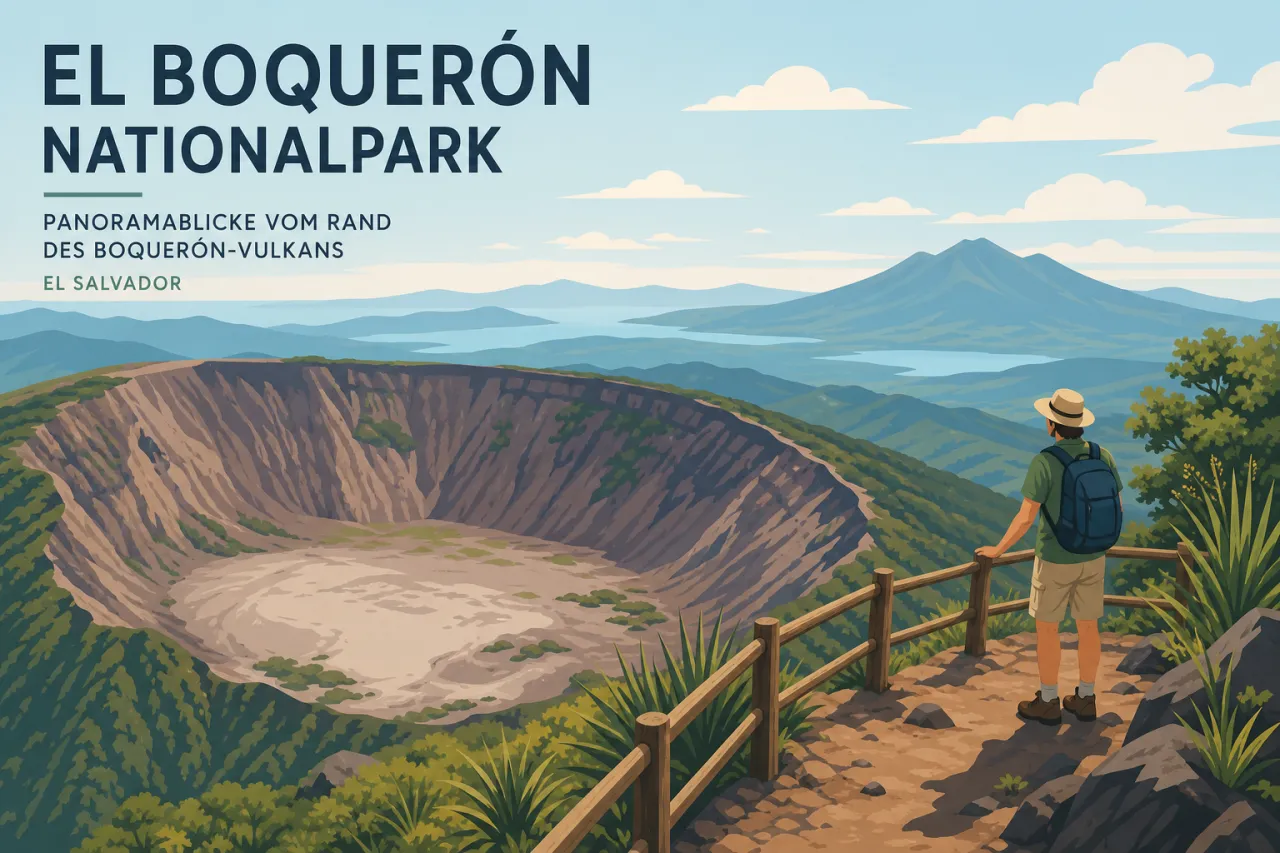 El Boquerón Nationalpark: Panoramablicke vom Rand des Boquerón-Vulkans