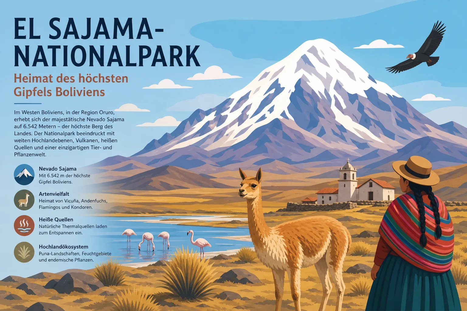 El Sajama-Nationalpark: Heimat des höchsten Gipfels Boliviens