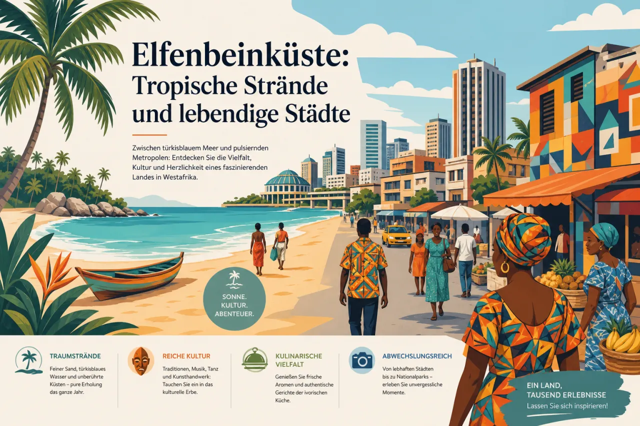 Elfenbeinküste: Tropische Strände und lebendige Städte