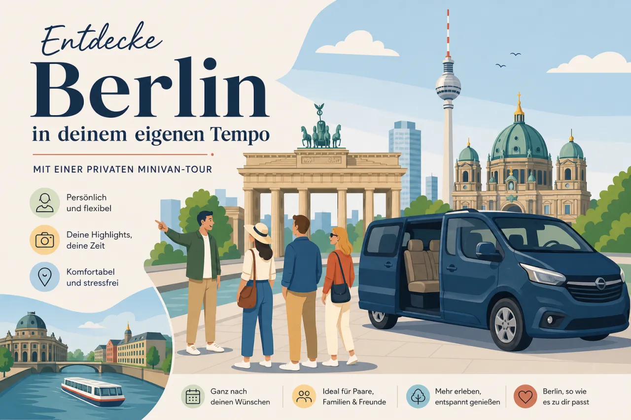 Berlin im eigenen Tempo: Private Minivan-Tour für bis zu 6 Personen