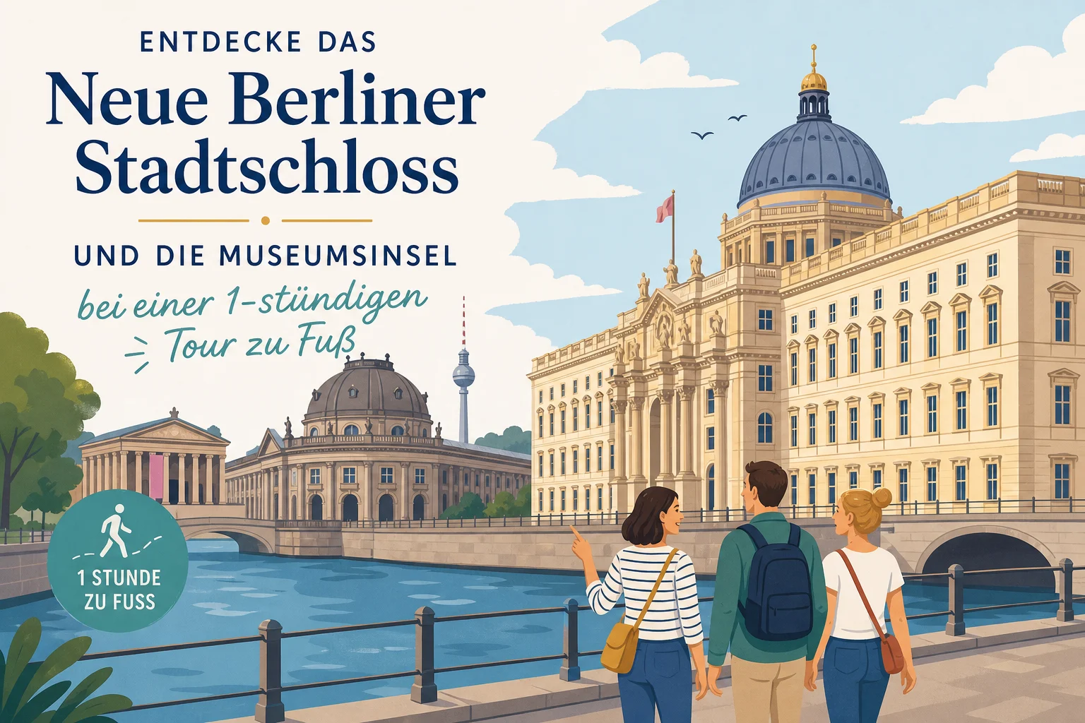 Entdecke das Neue Berliner Stadtschloss und die Museumsinsel bei einer 1-stündigen Tour zu Fuß