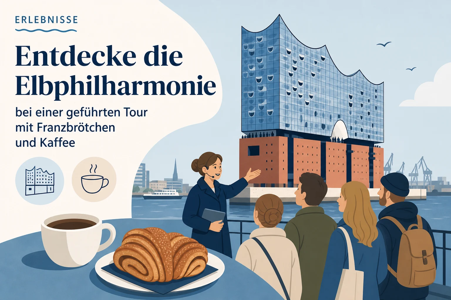 Elbphilharmonie-Tour mit Franzbrötchen und Kaffee